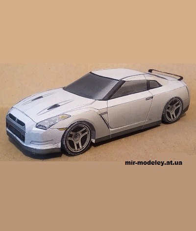 №14225 - Nissan GT-R r35 (Paper Car Tuning) из бумаги