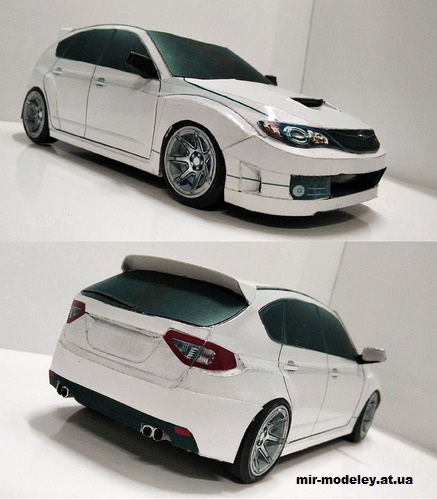 №14259 - Subaru Impreza WRX STI 2008 (Alex Vibe - Paper car tuning) из бумаги