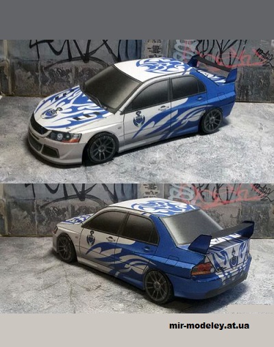 №14215 - Mitsubishi Lancer Evolution 9 Scorpio (Paper Car Tuning) из бумаги