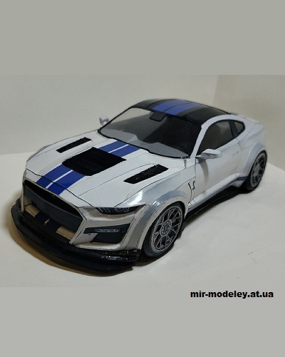 №14247 - Ford Mustang GT500 (Alex Vibe - Paper Car Tuning) из бумаги