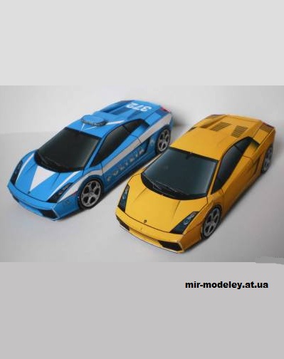 №14202 - Lamborghini Gallardo (Paper Car Tuning) из бумаги