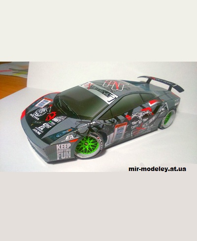 №14201 - Lamborghini Gallardo Drift (Алексей Киржаев) из бумаги