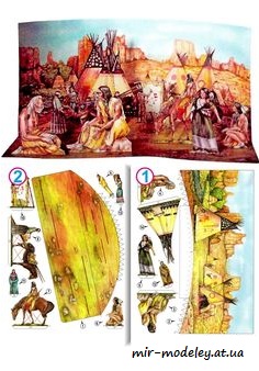 №1474 - Indianska vesnice [ABC 2006-16] из бумаги