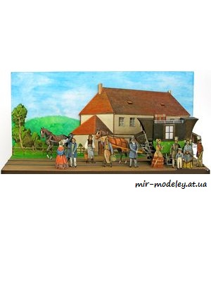 №1446 - Stanice koněspřežné dráhy Č.Budějovice - Linec [ABC 22/81] из бумаги