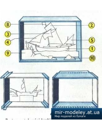 №1480 - Diorama Olduvajska rokle [АВС 1984-8] из бумаги