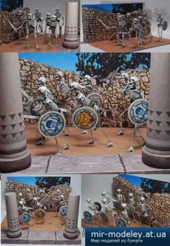 №1482 - The Adventures Of Sinbad - Seven Skeleton Warriors Diorama [UHU 02] из бумаги
