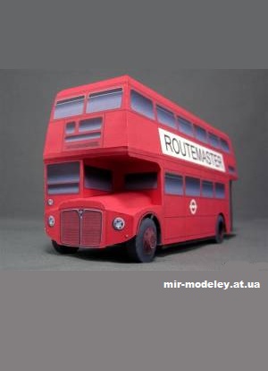 №1422 - Двухэтажный автобус / Routemaster (Mondorfer Bastelbogen) из бумаги