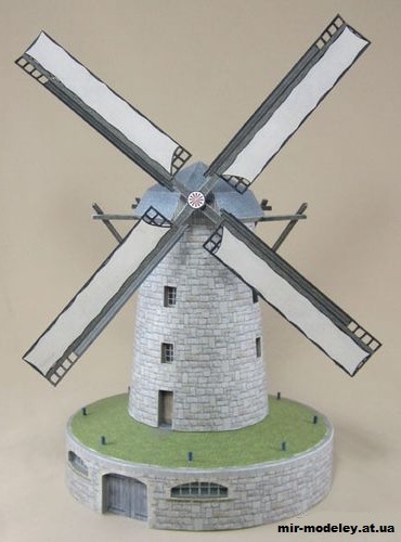 №1463 - Ветряная мельница Райдта / Rheidter Windmuehle (Mondorfer Bastelbogen) из бумаги