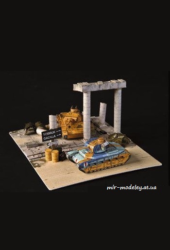 №1425 - Diorama Afrika 1942 [ABC 2010-21] из бумаги