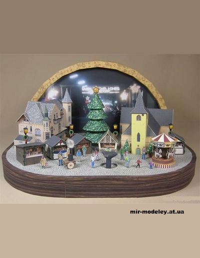 №1423 - Рождество в Мондорфе / Weihnachtliches Mondorf (Mondorfer Bastelbogen) из бумаги