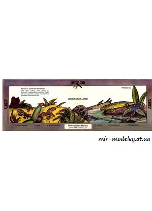 №1470 - Diorama Severozap. Morava pred 280mil.lety [ABC 1976-11] из бумаги