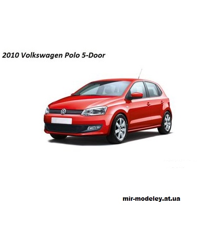 №14310 - 2010 Volkswagen Polo 5-Door (MBA) из бумаги