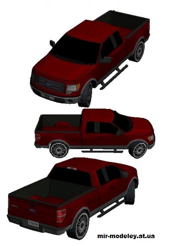 №14304 - Ford F150 XLT (Даня Ермолаев - Мир бумажных автомобилей) из бумаги