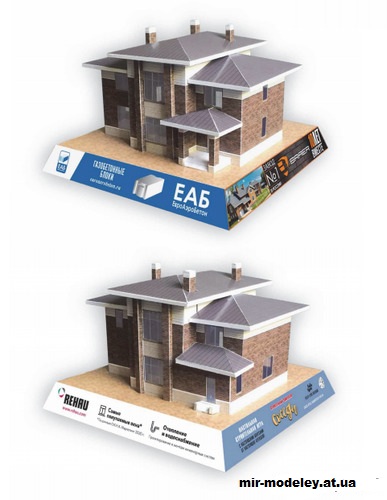 №14393 - Макет дома по проекту 45-64HGL (Felis lynx) из бумаги
