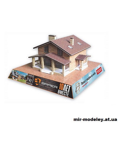 №14389 - Макет дома по проекту 40-04Z (Felis lynx) из бумаги