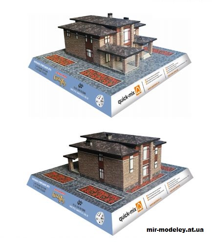 №14394 - Макет дома по проекту 45-64NKL (Felis lynx) из бумаги