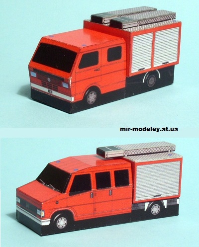 №14332 - Volkswagen LT 50 и Fiat Ducato Maxi (Firebox 02, 03) из бумаги