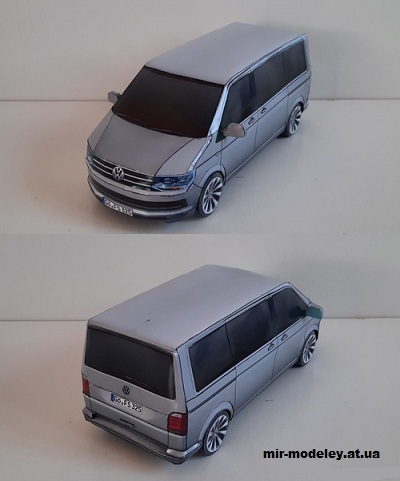 №14311 - Volkswagen Transporter 6 (МБА) из бумаги