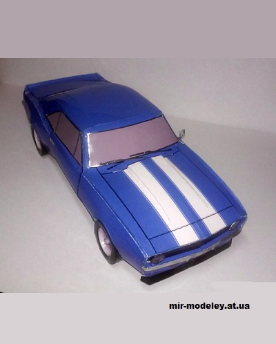 №14297 - Chevrolet Camaro Z28 1968 (МБА) из бумаги