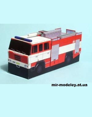 №14326 - Пожарная машина TATRA 815 4x4 CAS 24 [Fireboxy 01] из бумаги