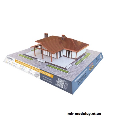 №14422 - Макет дома по проекту 62-64 (Felis lynx) из бумаги