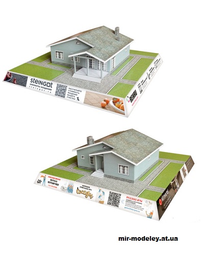 №14412 - Макет дома по проекту 58-70T (Felis lynx) из бумаги