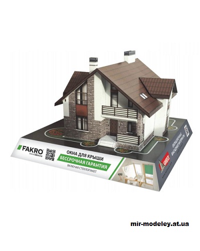 №14401 - Макет дома по проекту 57-00 (Felis lynx) из бумаги