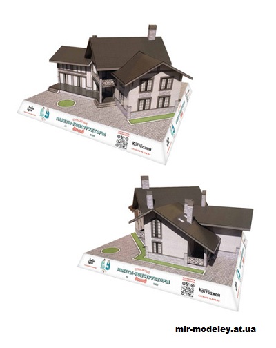 №14424 - Макет дома по проекту 62-85L (Felis lynx) из бумаги