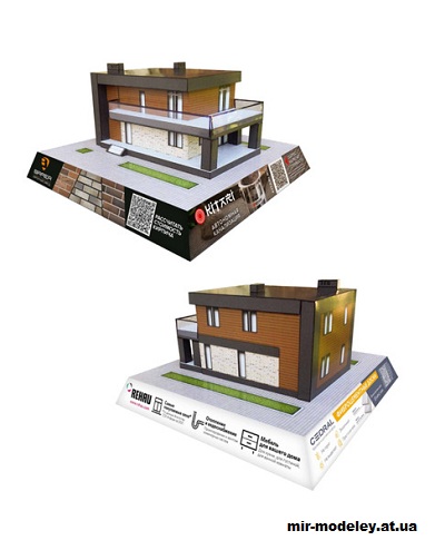 №14426 - Макет дома по проекту 63-42 (Felis lynx) из бумаги