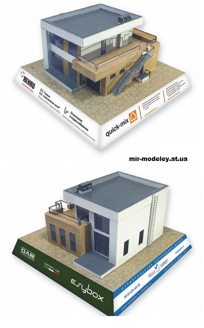 №14418 - Макет дома по проекту 62-07 (Felis lynx) из бумаги