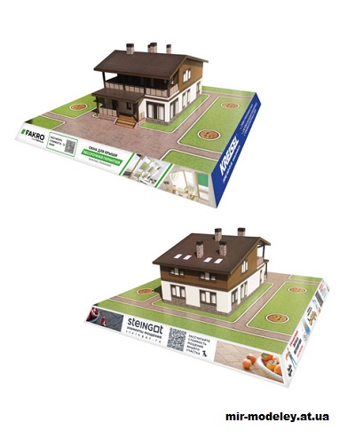 №14403 - Макет дома по проекту 57-38 (Felis lynx) из бумаги