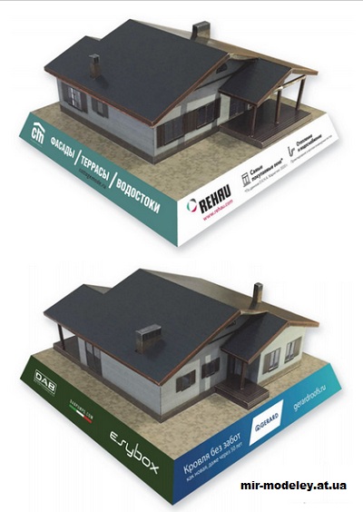 №14411 - Макет дома по проекту 58-70 (Felis lynx) из бумаги