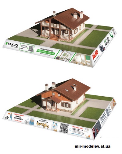 №14425 - Макет дома по проекту 62-99 (Felis lynx) из бумаги