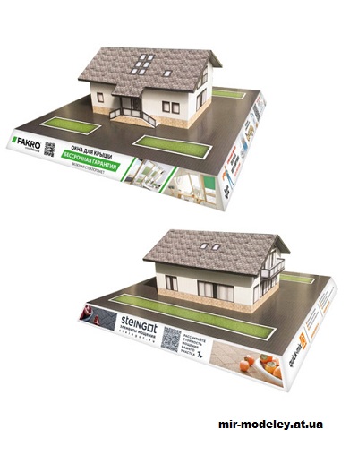 №14396 - Макет дома по проекту 45-92 (Felis lynx) из бумаги
