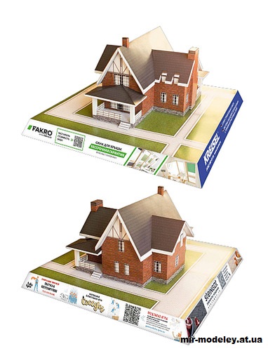№14406 - Макет дома по проекту 57-94 (Felis lynx) из бумаги