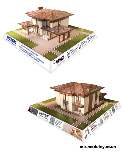 №14428 - Макет дома по проекту 63-91 (Felis lynx) из бумаги