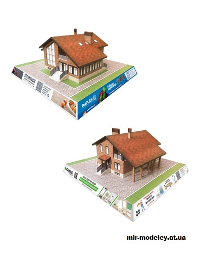 №14407 - Макет дома по проекту 58-09ACL (Felis lynx) из бумаги