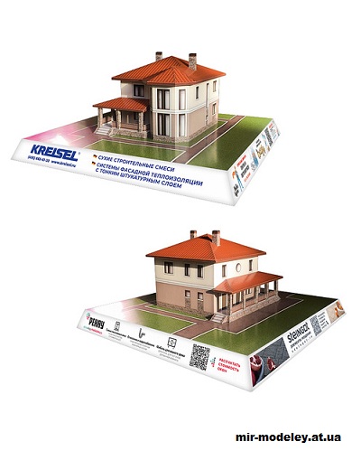 №14416 - Макет дома по проекту 59-92 (Felis lynx) из бумаги