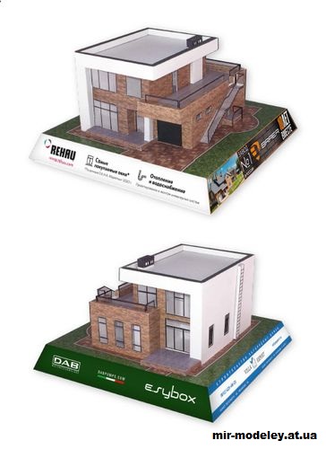 №14419 - Макет дома по проекту 62-07L (Felis lynx) из бумаги
