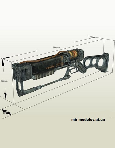 №14587 - Лазерная винтовка AER9 / AER9 Laser Rifle (Fallout 3) из бумаги