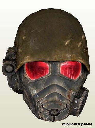 №14582 - Боевой шлем рейнджера / NCR Combat Ranger Helmet (Fallout New Vegas) из бумаги