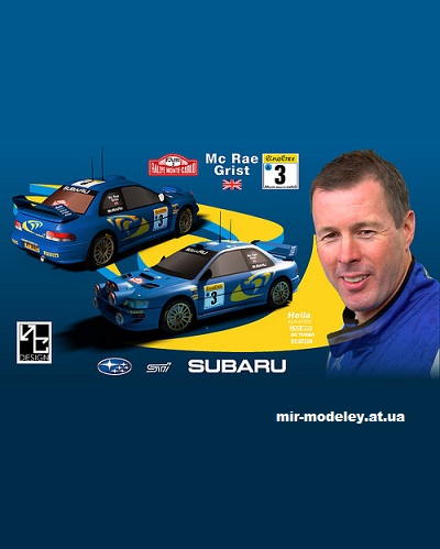 №14570 - Subaru Impreza 22B STI Colin McRae (SeyforeG Papercraft) из бумаги