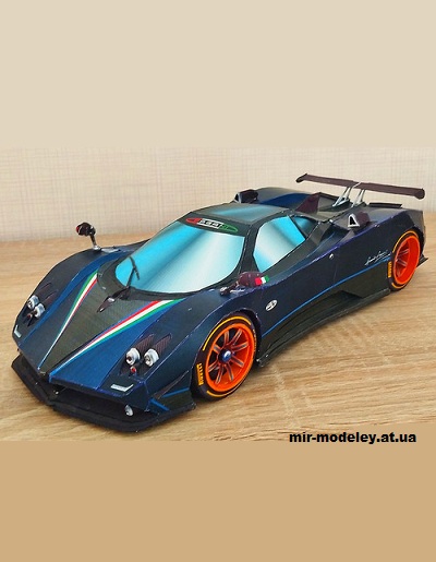 №14567 - Pagani Zonda Tricolore (SeyforeG Papercraft) из бумаги