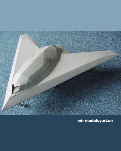 №14576 - Boeing X-45C из бумаги