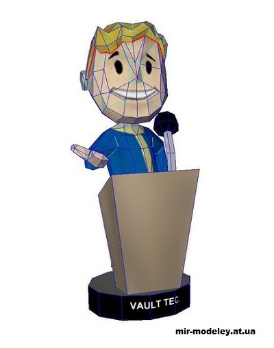 №14584 - Фигурка «Красноречие» / Speech Bobblehead (Fallout 3) из бумаги