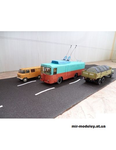 №14526 - Грузовой троллейбус КТГ-1 (All From Paper) из бумаги