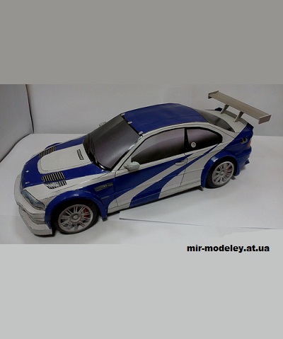 №14548 - BMW M3 GTR из компьютерной игры NFS Most Wanted (SeyforeG Papercraft) из бумаги