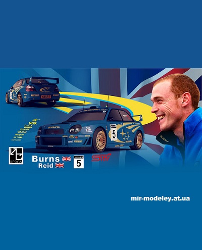 №14571 - Subaru Impreza WRC01 Richard Burns (SeyforeG Papercraft) из бумаги