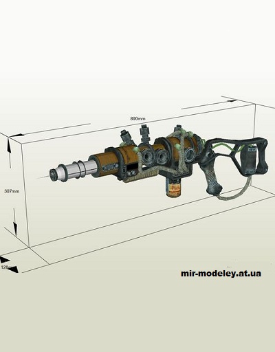 №14585 - Плазменная винтовка / Plasma rifle (Fallout 3) из бумаги