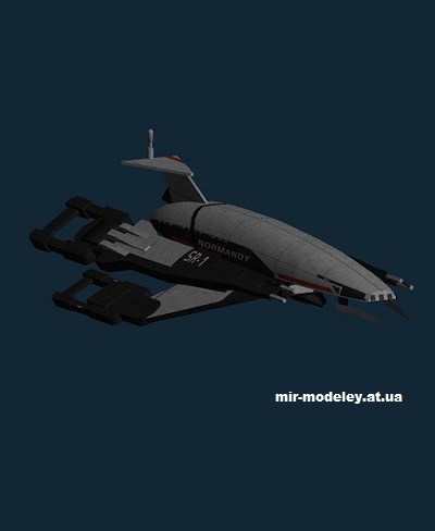№14632 - SSV Normandy SR 1 (Mass Effect) из бумаги